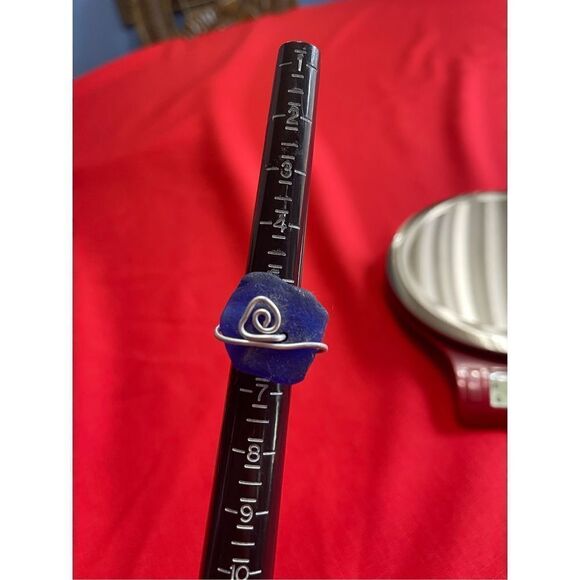 Sea Glass Spiral Ring Size 6 - Picture 8 of 8